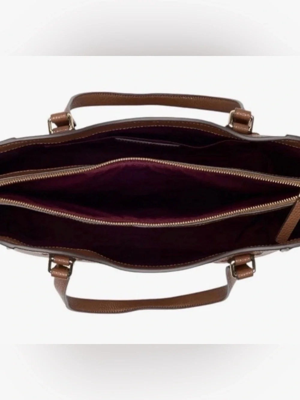 Marc Jacobs brown Pebbled Leather Tote with Gold Hardware